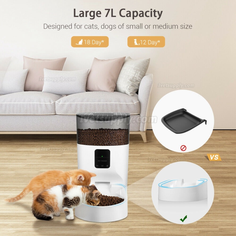 7L Automatic Cat Feeder - WiFi Enabled Pet Food Dispenser for Cat and Dog Auto